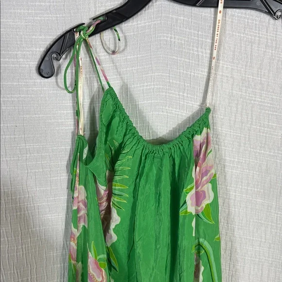 Farm Rio Floral Vibing Satin Maxi Dress M - Picture 10 of 11